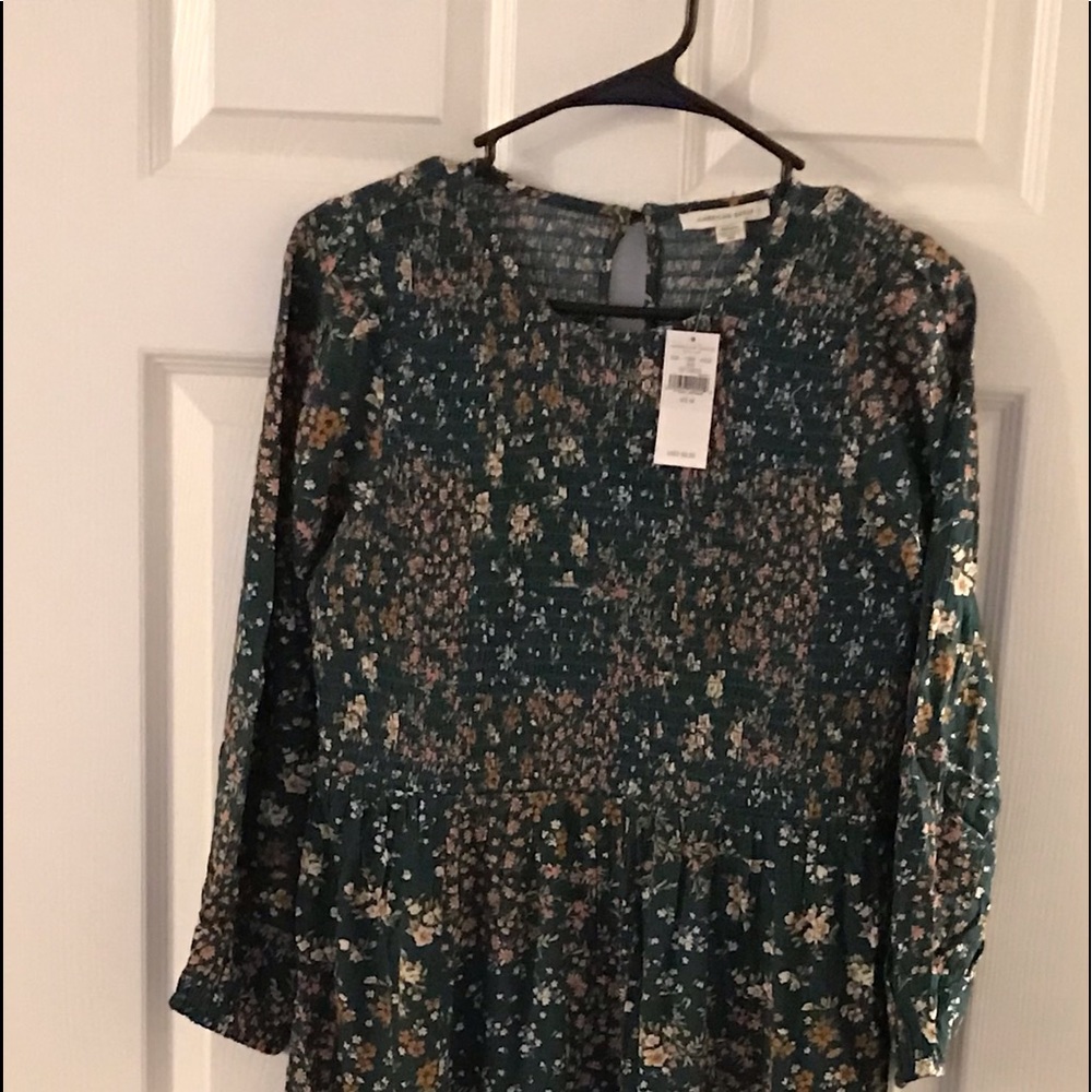 American Eagle Outfitters - Green Flora Print Maxi Dress